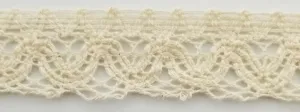 7/8" Cluny Lace Trimming Color: Natural - 18 Continuous Yards