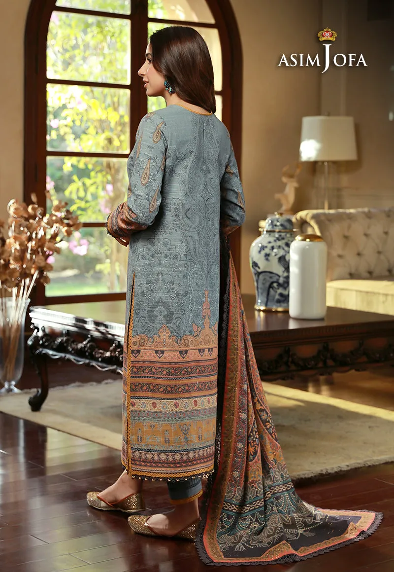 AJAWP-10 STITCHED PRINTED KHADDAR 3 PCS