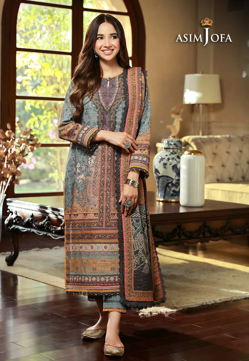 AJAWP-10 STITCHED PRINTED KHADDAR 3 PCS