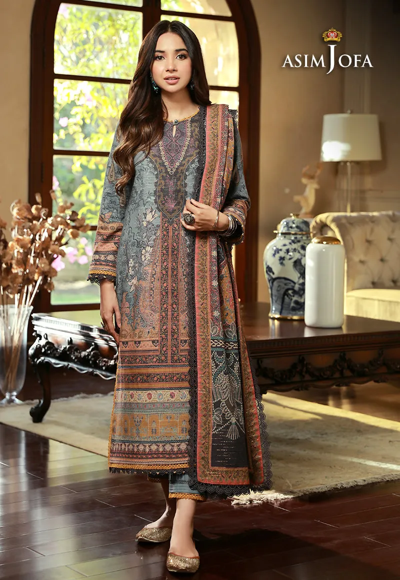 AJAWP-10 STITCHED PRINTED KHADDAR 3 PCS