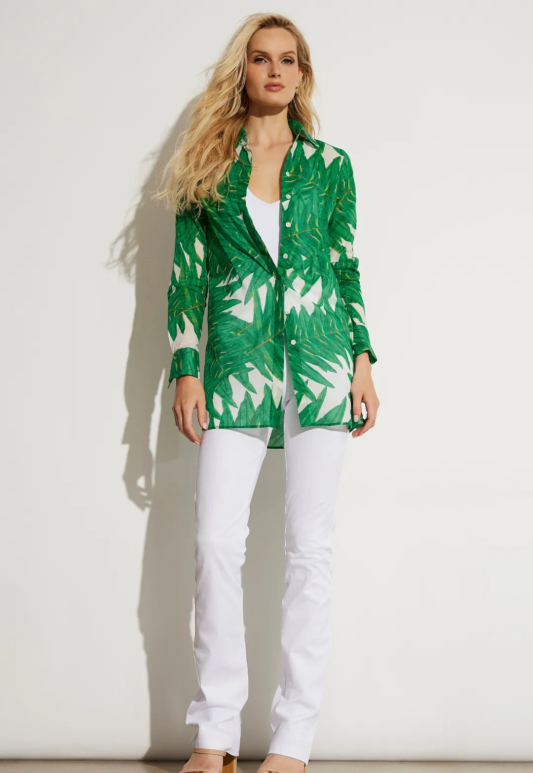 Ala Cotton Blouse in Queen Palm