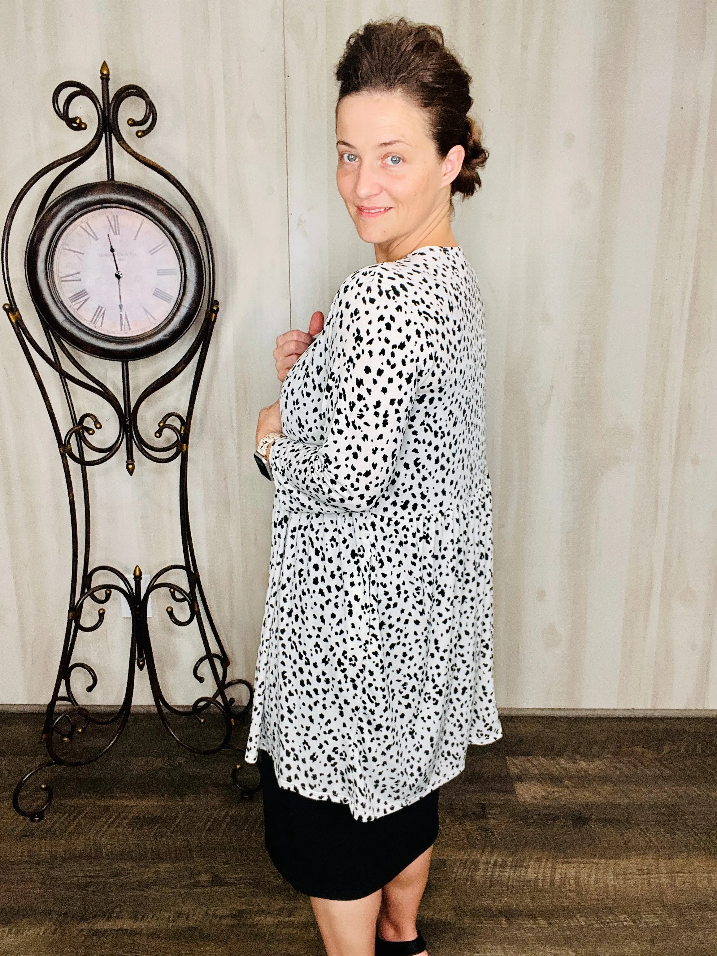 Animal Print Open Cardigan- Black or White