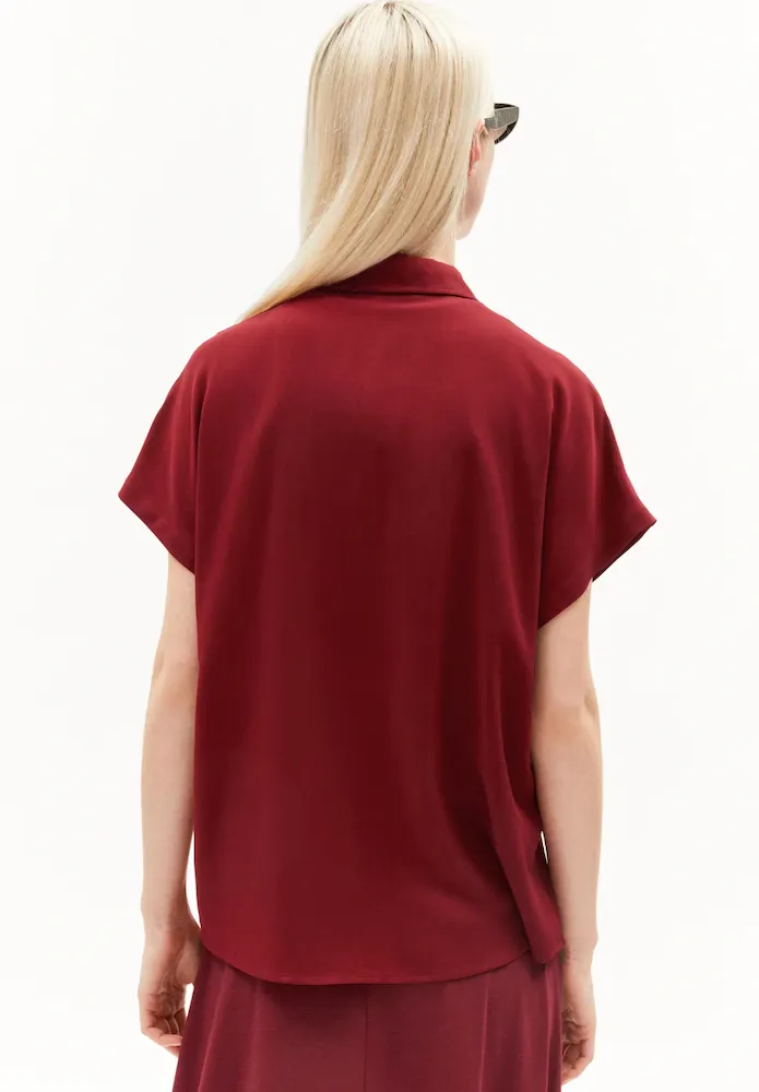 ARMEDANGELS Larisaana blouse dark crimson women