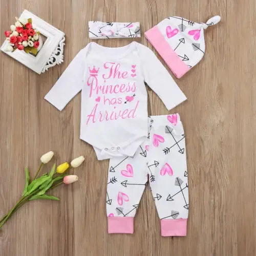 Baby Girl Princess Has Arrived Romper Sets