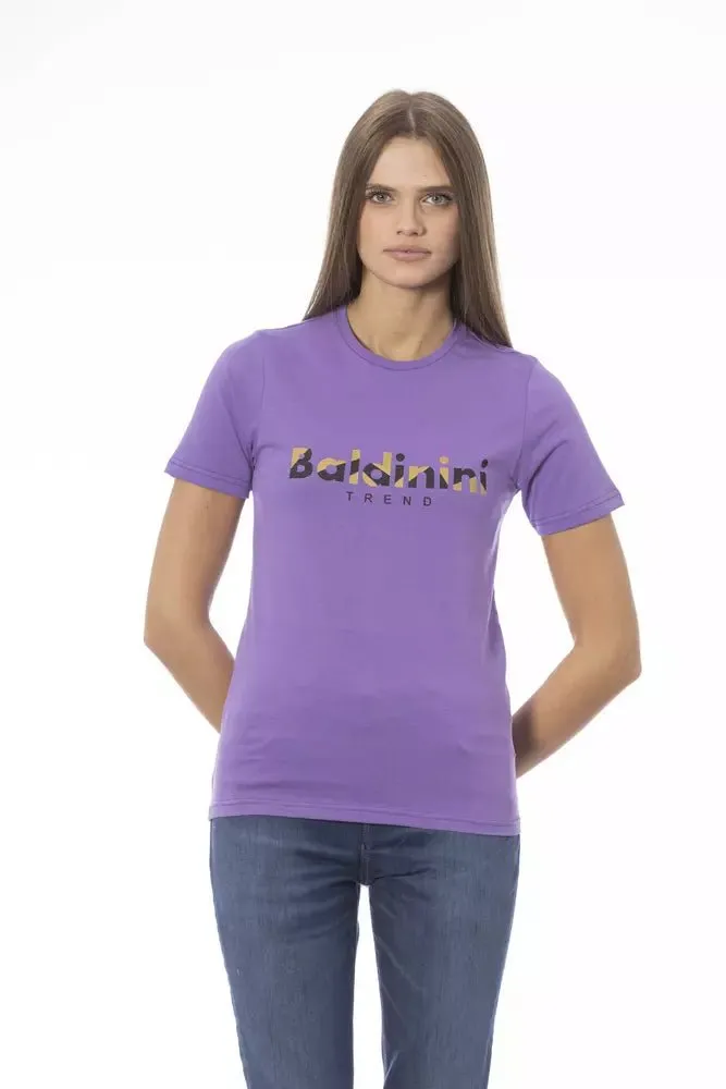 Baldinini Trend Purple Cotton Women Top