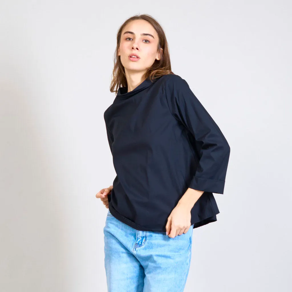 Basic solid color blouse wholesale