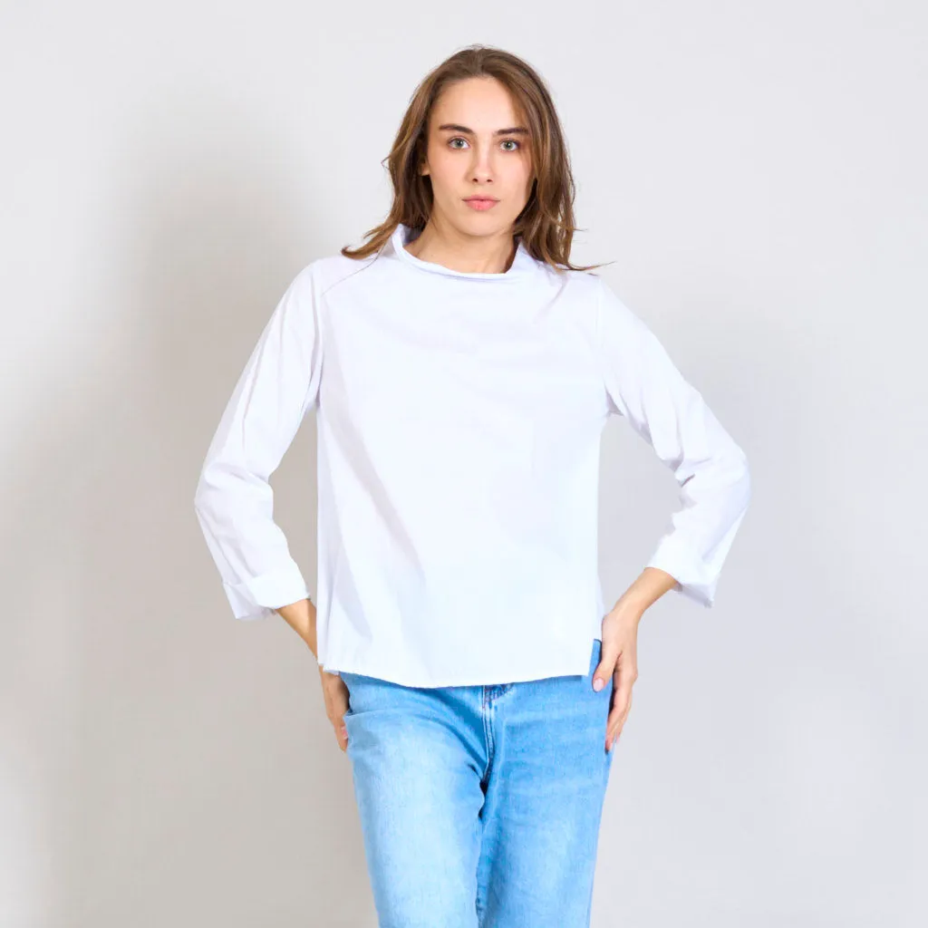 Basic solid color blouse wholesale