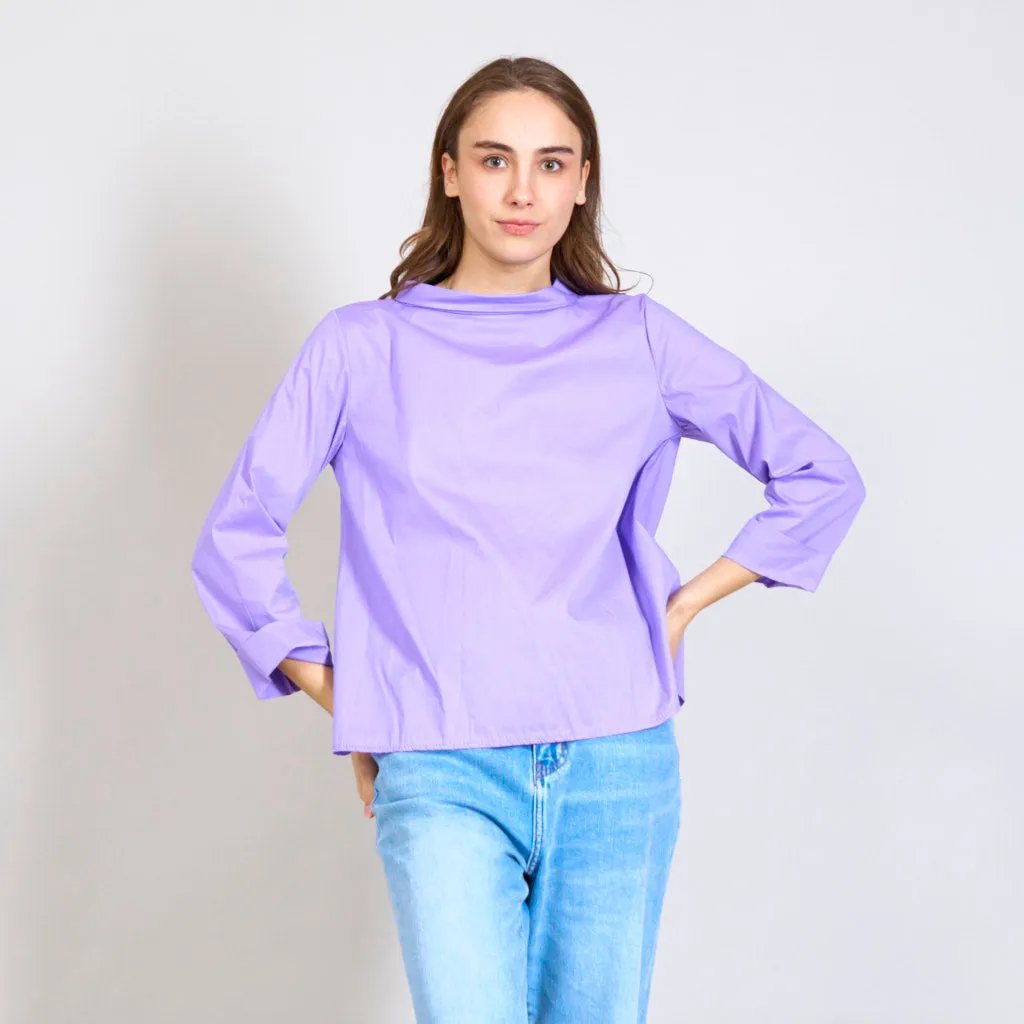 Basic solid color blouse wholesale