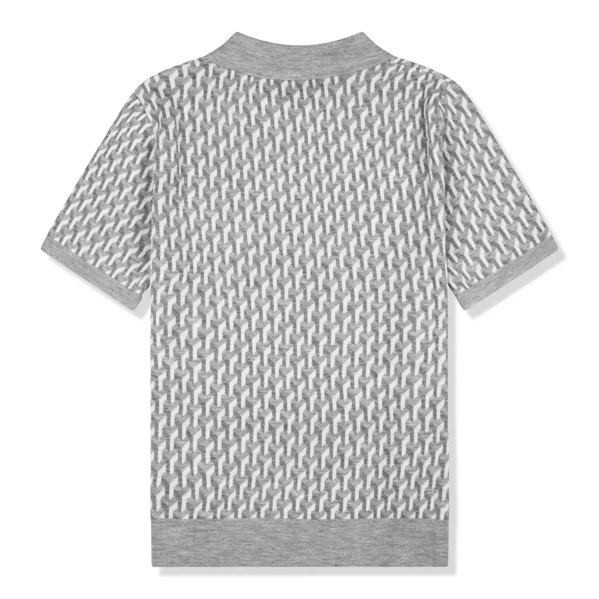 Belier Illusion Knit Grey Polo Shirt