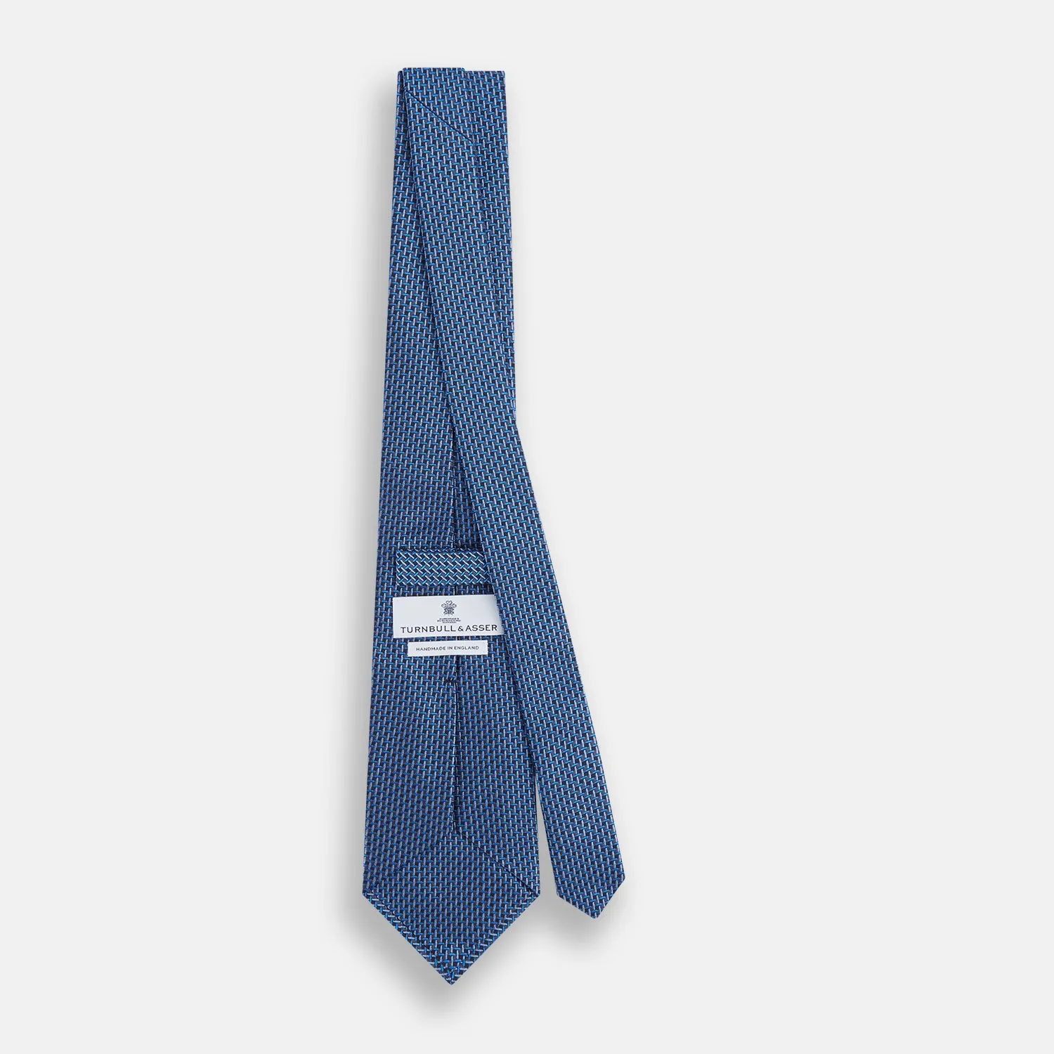 Blue Geometric Silk Tie