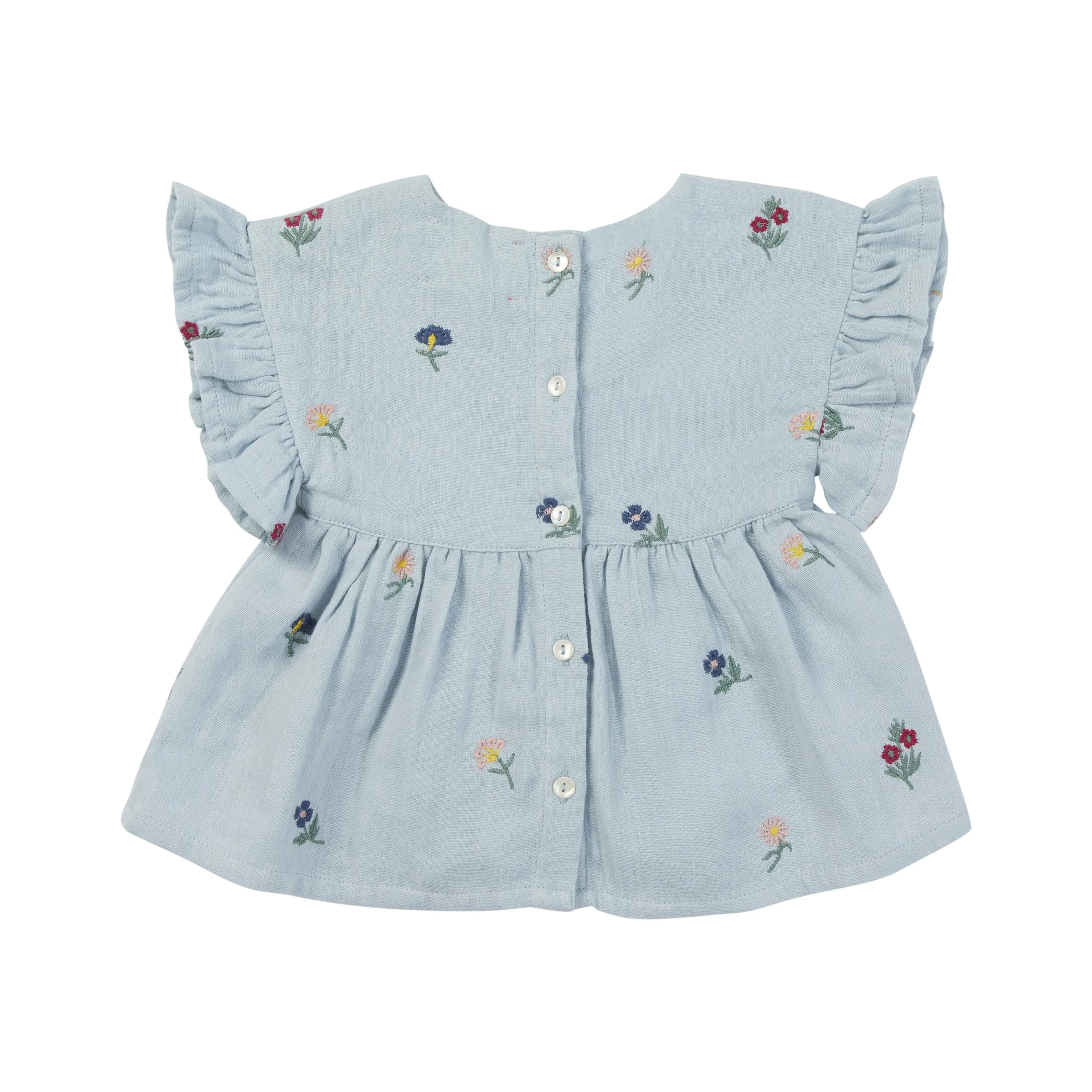 Bonheur du Jour Paris Baby Girl Blouse Blue