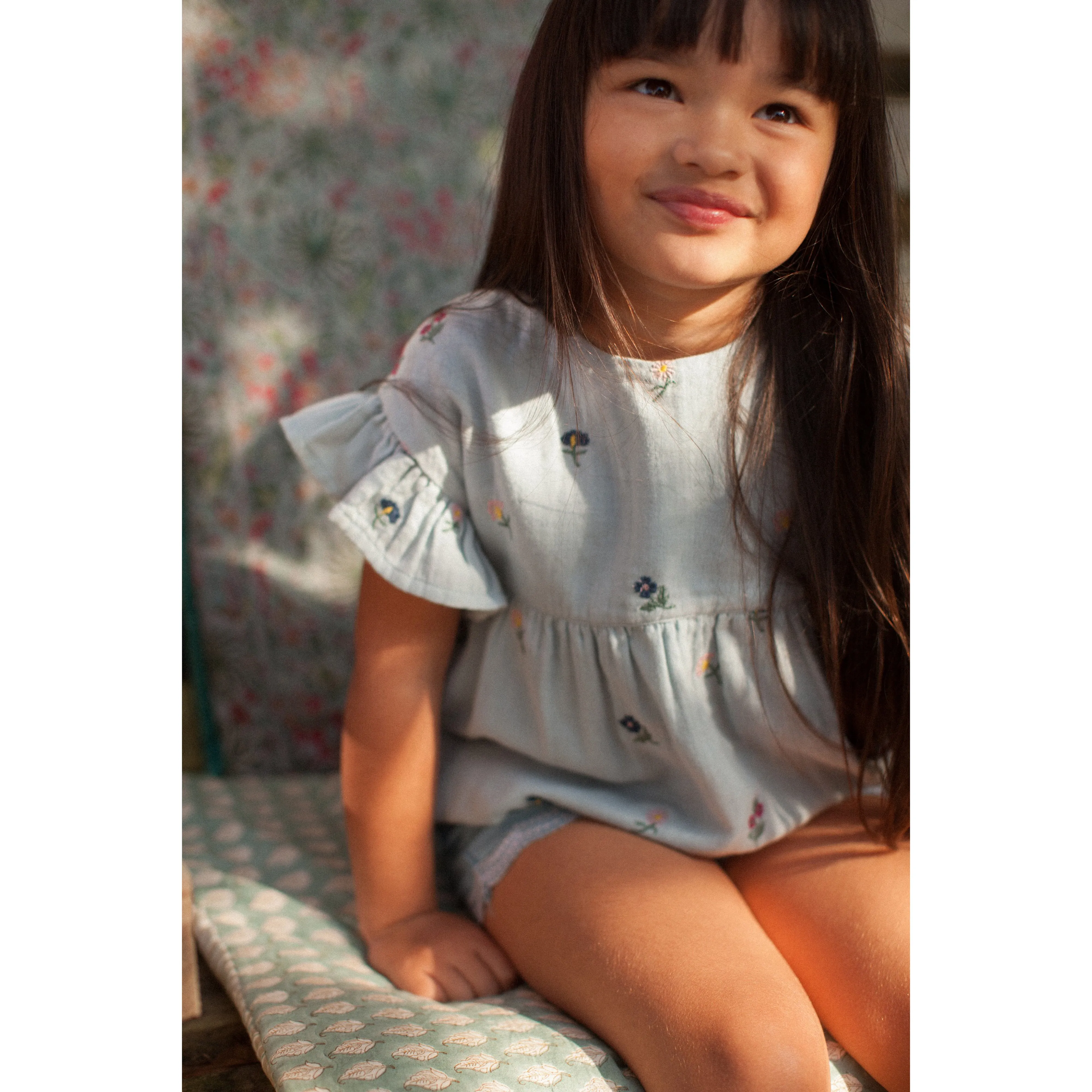 Bonheur du Jour Paris Baby Girl Blouse Blue