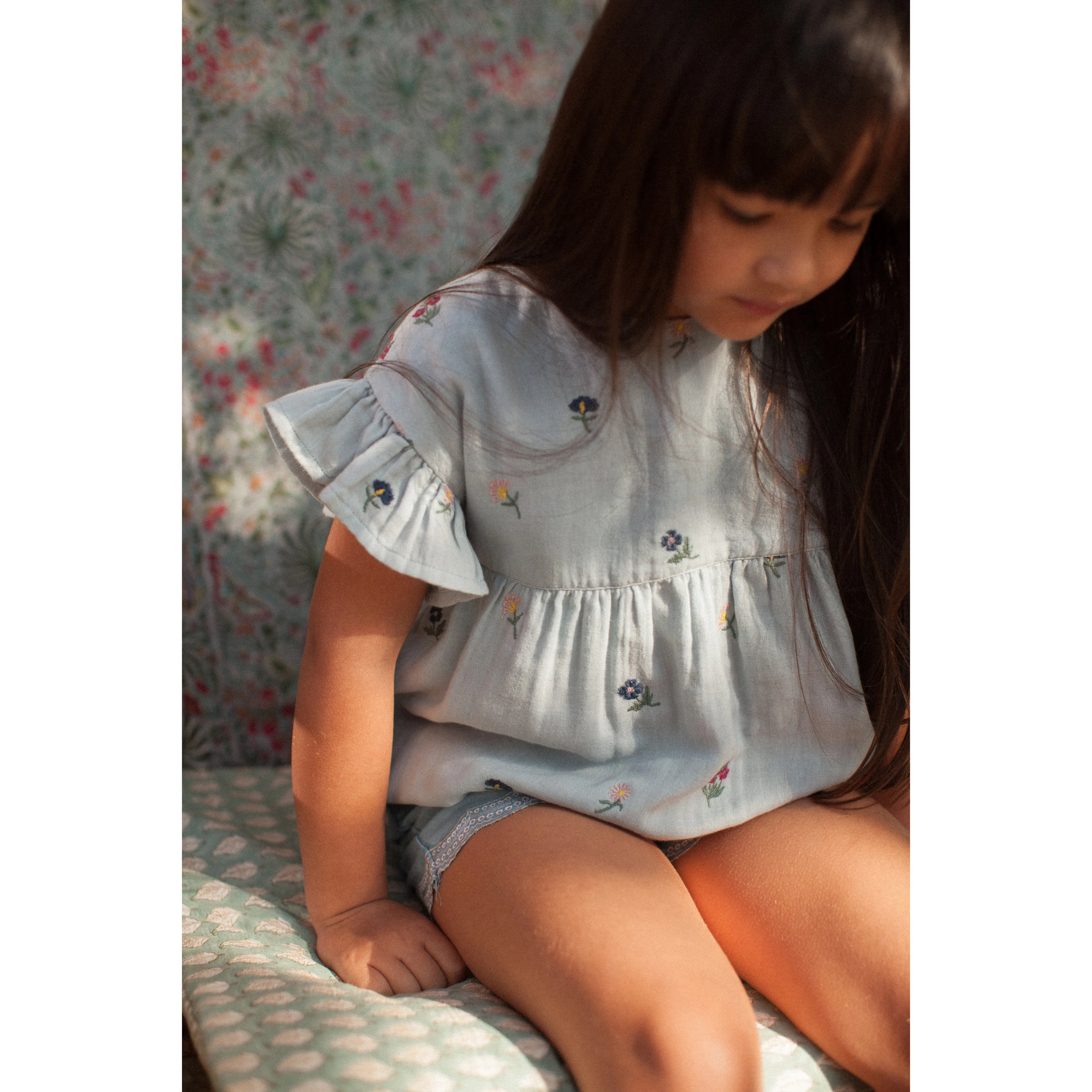 Bonheur du Jour Paris Baby Girl Blouse Blue