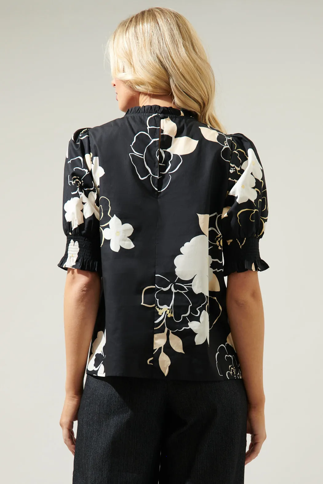 Cairan Rose Baretta Short Sleeve Blouse