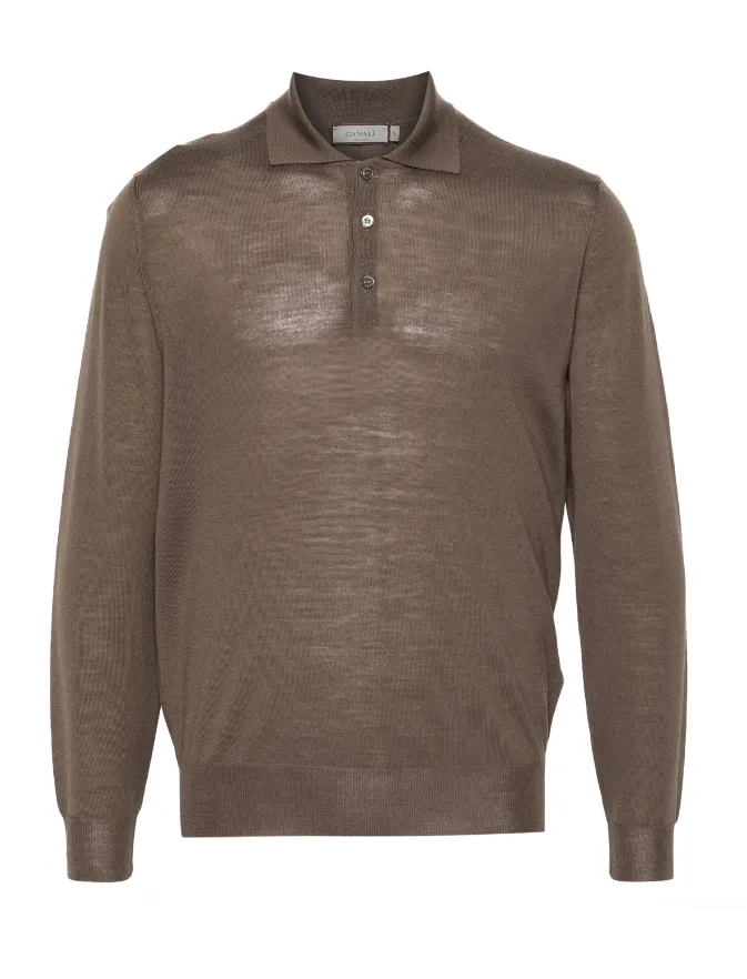 Canali pure wool polo shirt