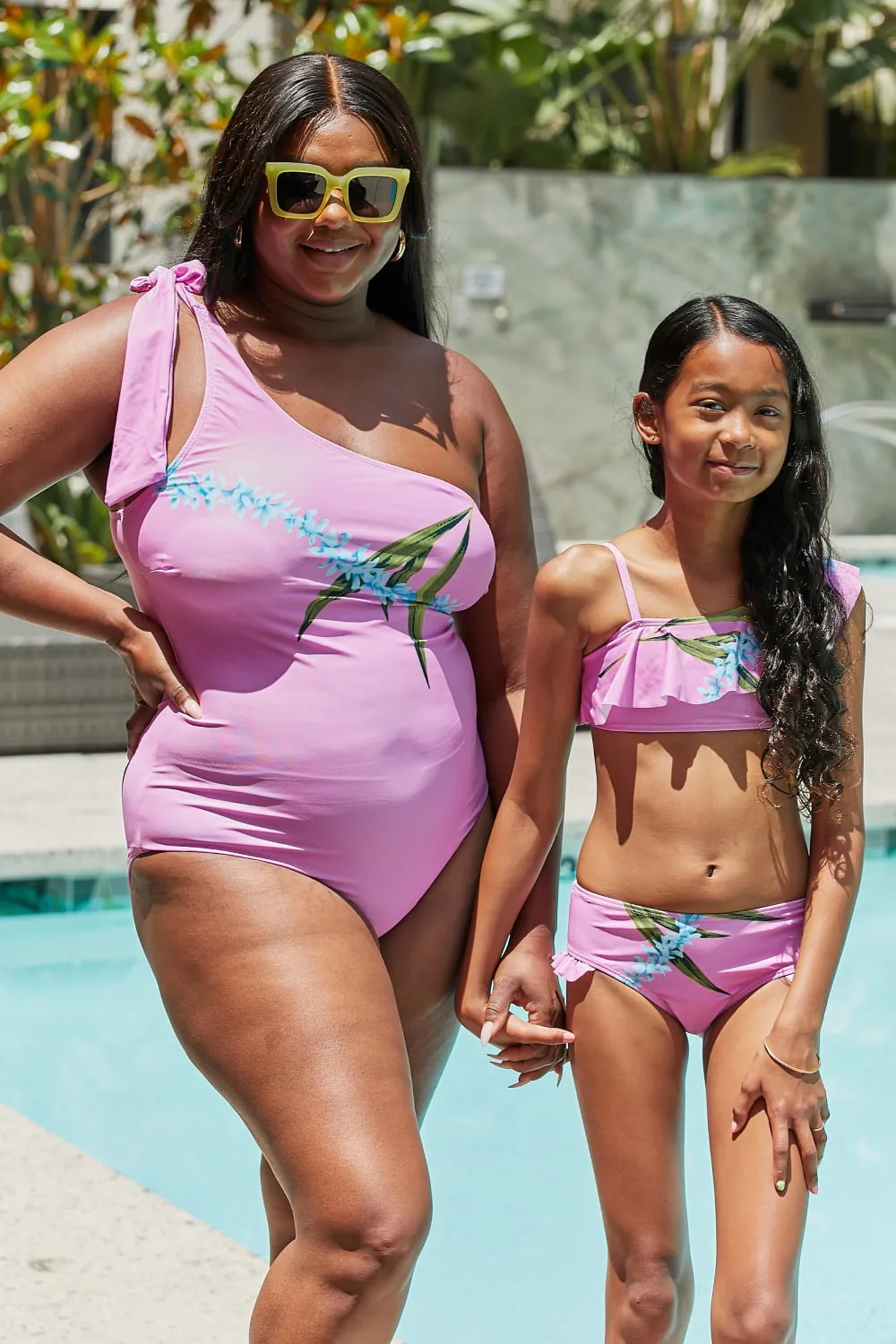 Carnation Pink Vacay Mode Two-Piece Swim Set