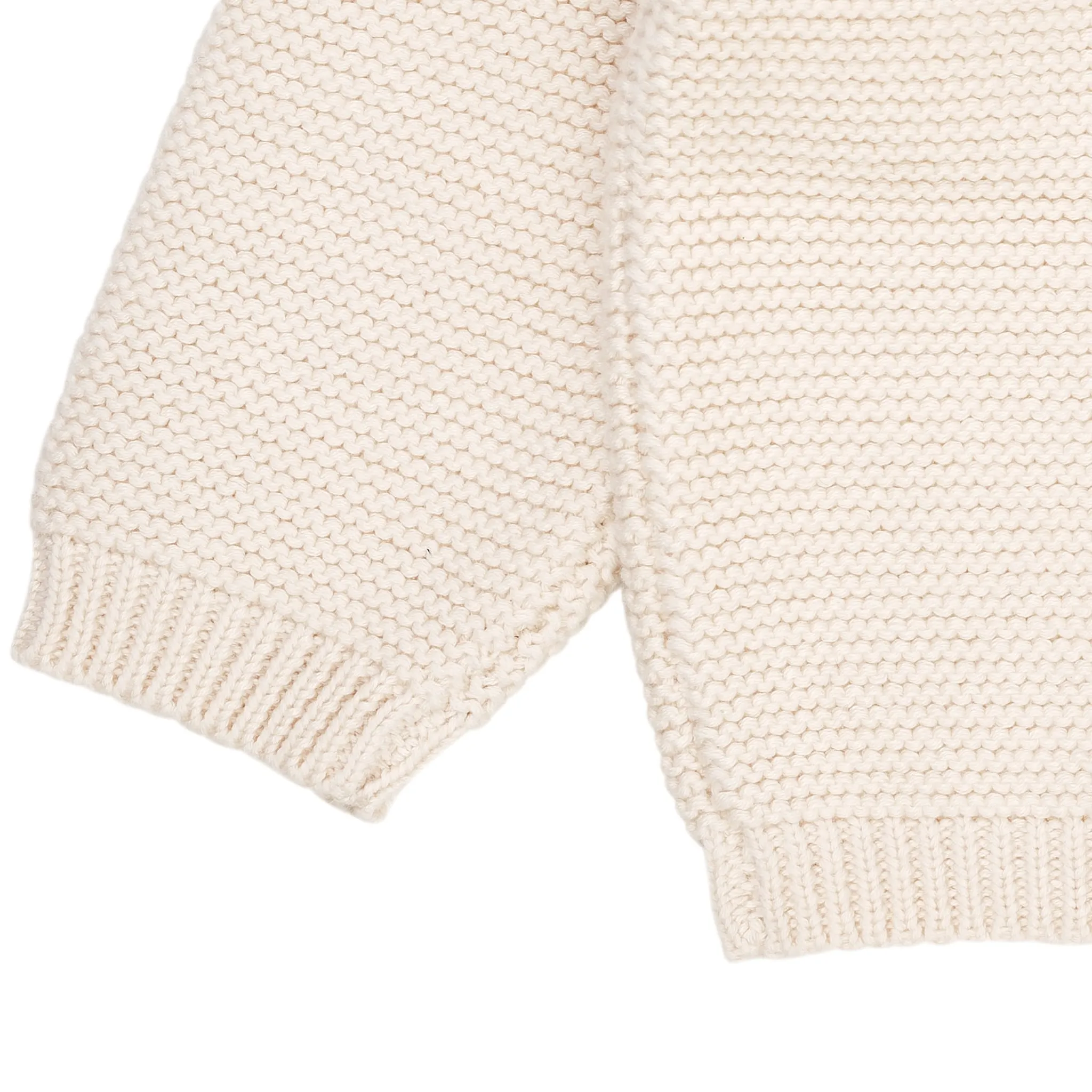 CLASSIC BABY COTTON CABLE CARDIGAN - CREAM