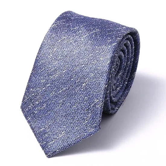 Classy Men Blue Worn Silk Skinny Tie