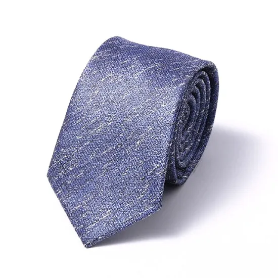 Classy Men Blue Worn Silk Skinny Tie