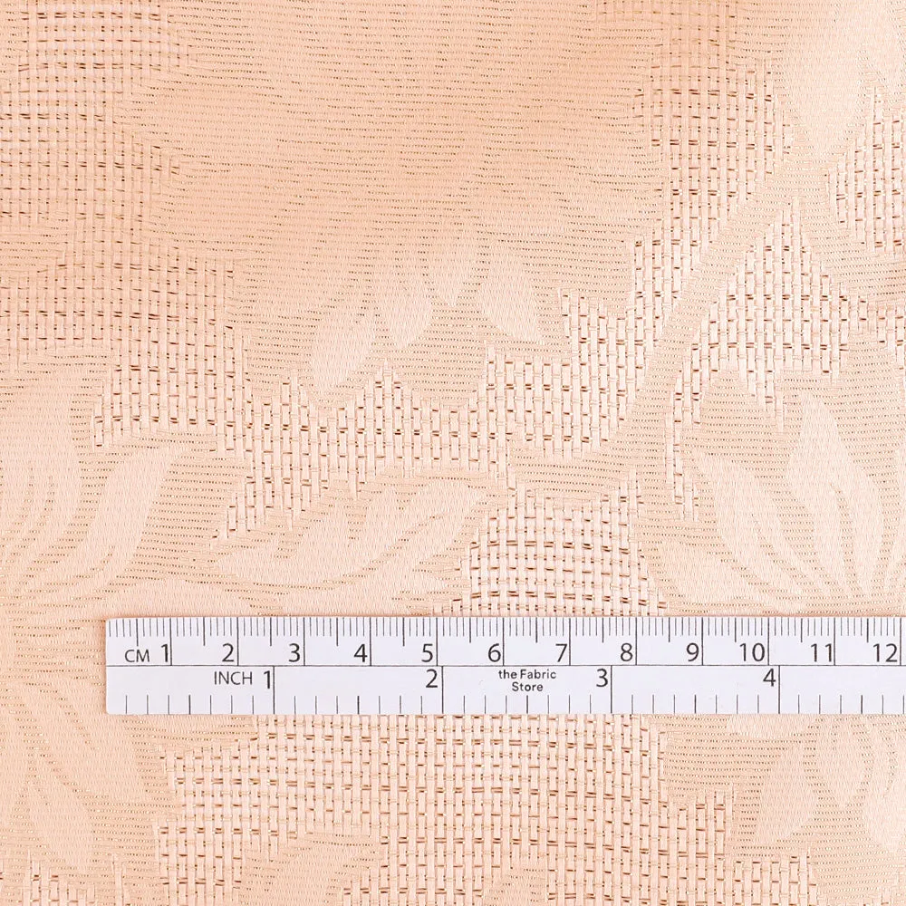 Clematis Basketweave Silk Jacquard - Apricot