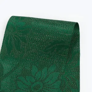 Clematis Basketweave Silk Jacquard - Dark Spring