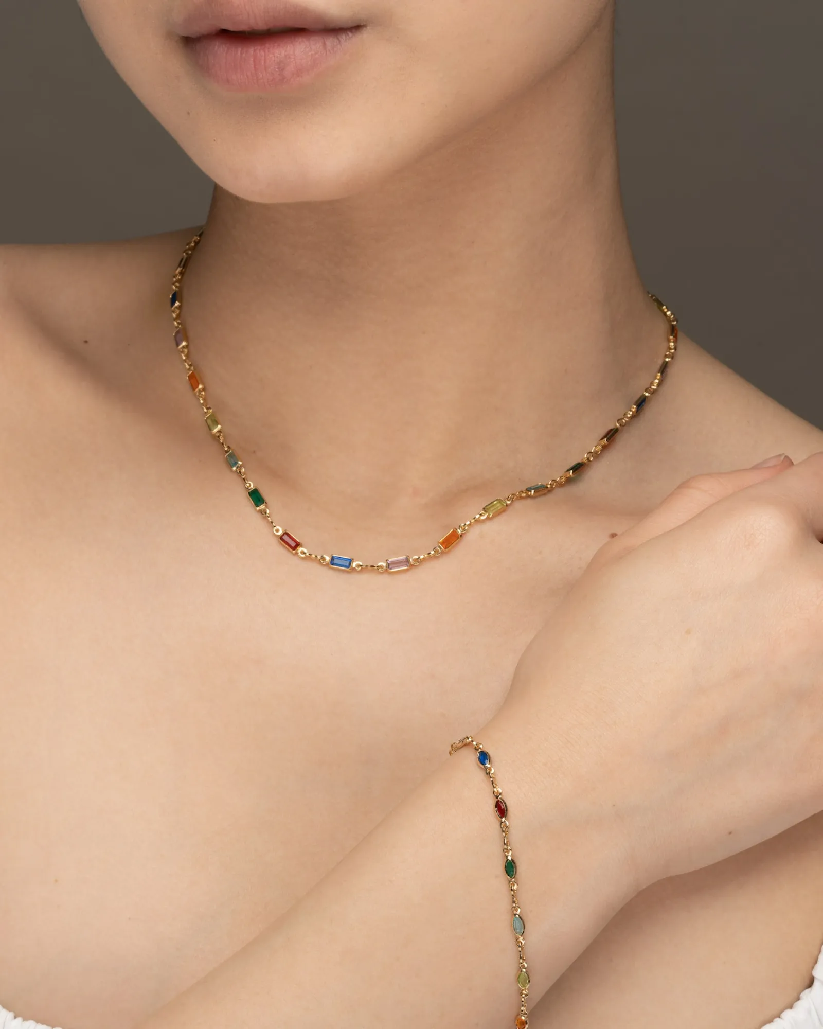 Dione Colourful Gold Necklace