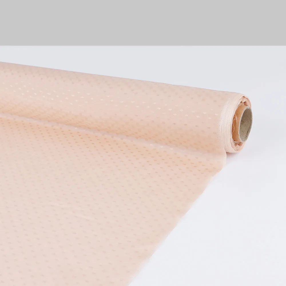 Dobby Silk / Cotton Voile - Apricot