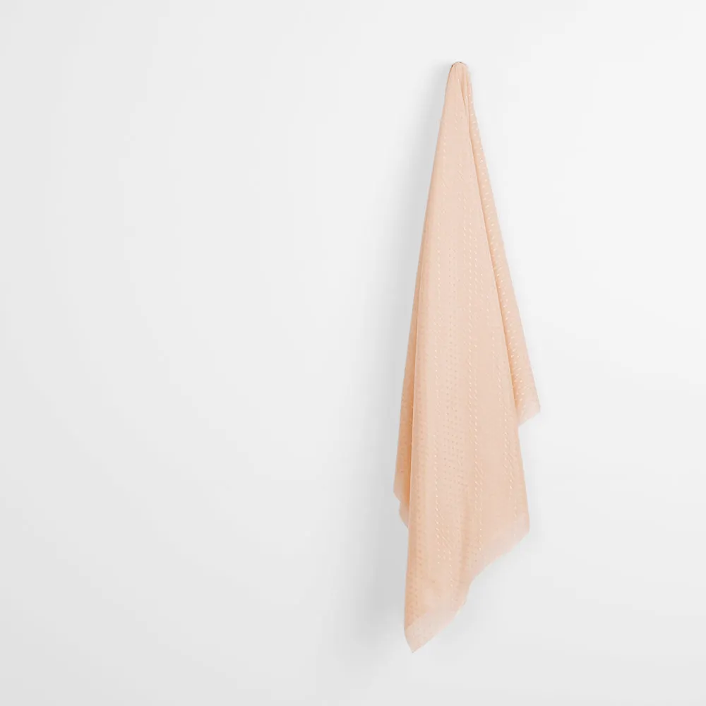 Dobby Silk / Cotton Voile - Apricot