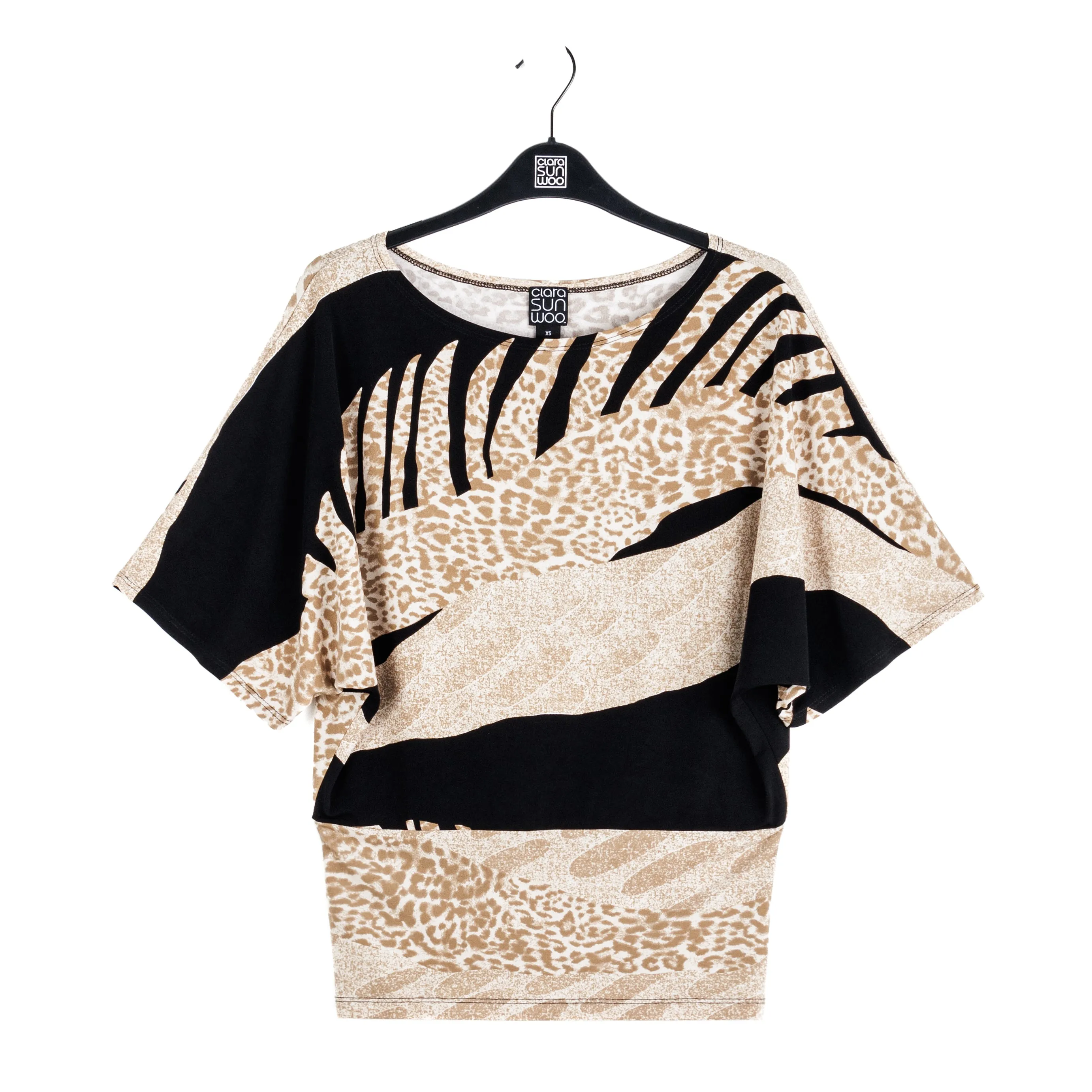 Dolman Half Sleeve Top - Safari Patch