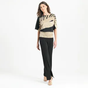 Dolman Half Sleeve Top - Safari Patch