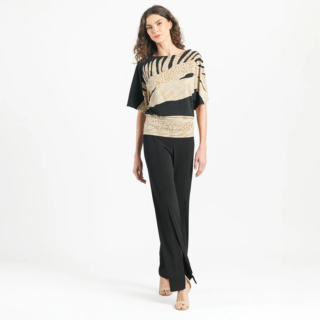 Dolman Half Sleeve Top - Safari Patch