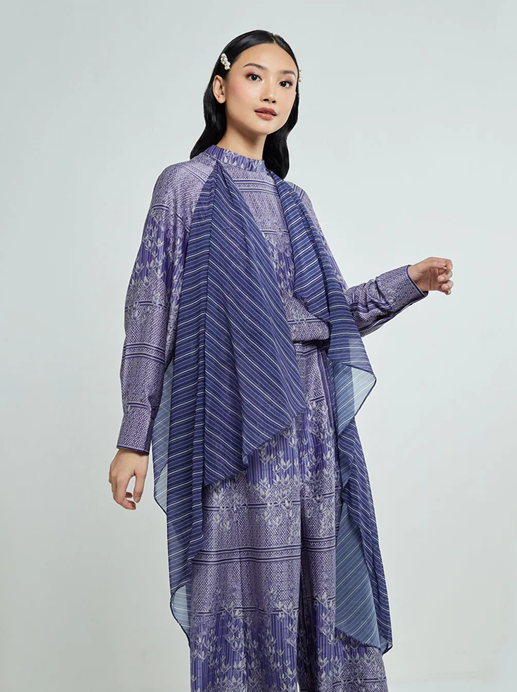 ELIZA LAYERED TUNIC BLUE