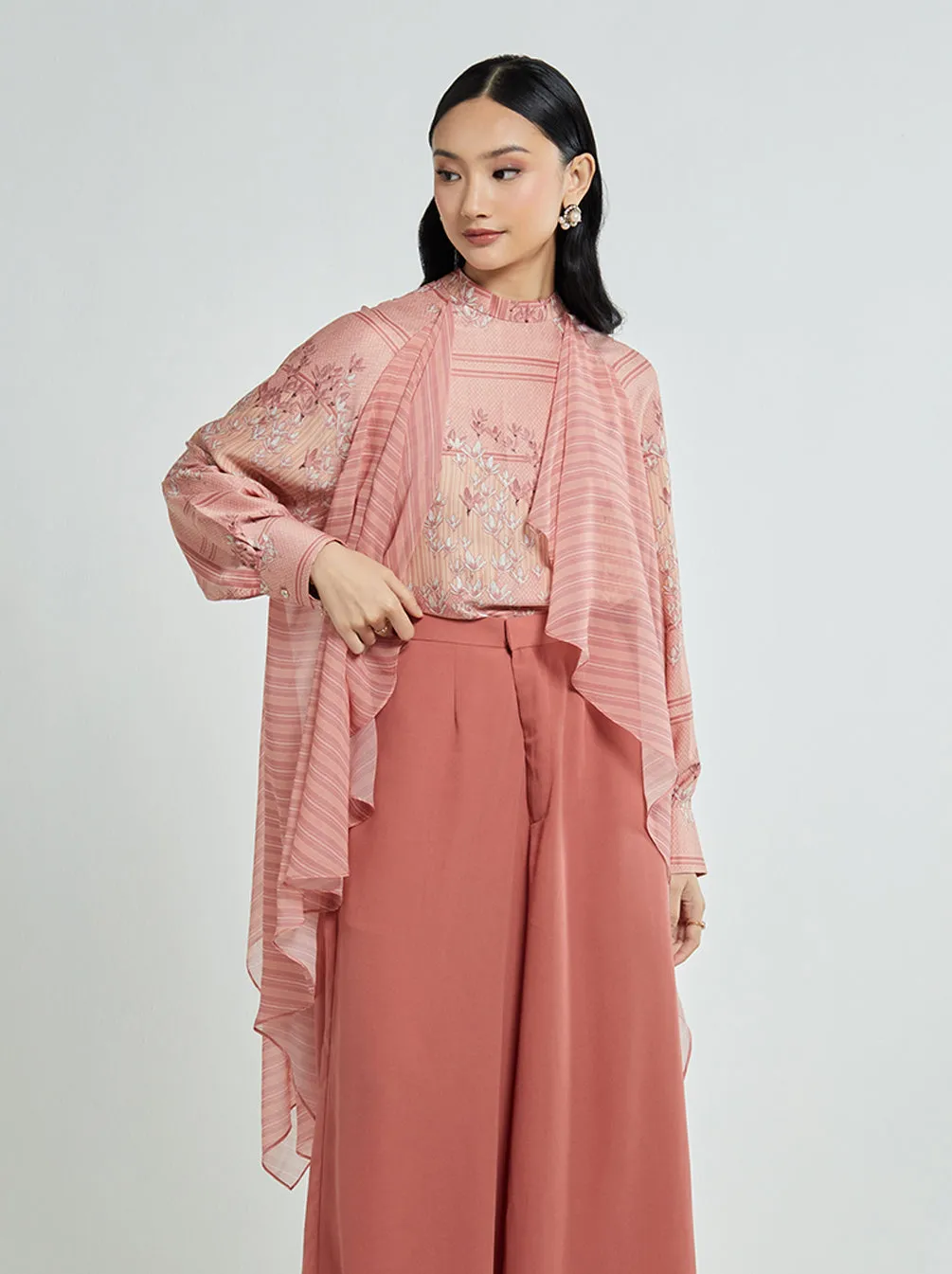 ELIZA LAYERED TUNIC SUNSET BLUSH