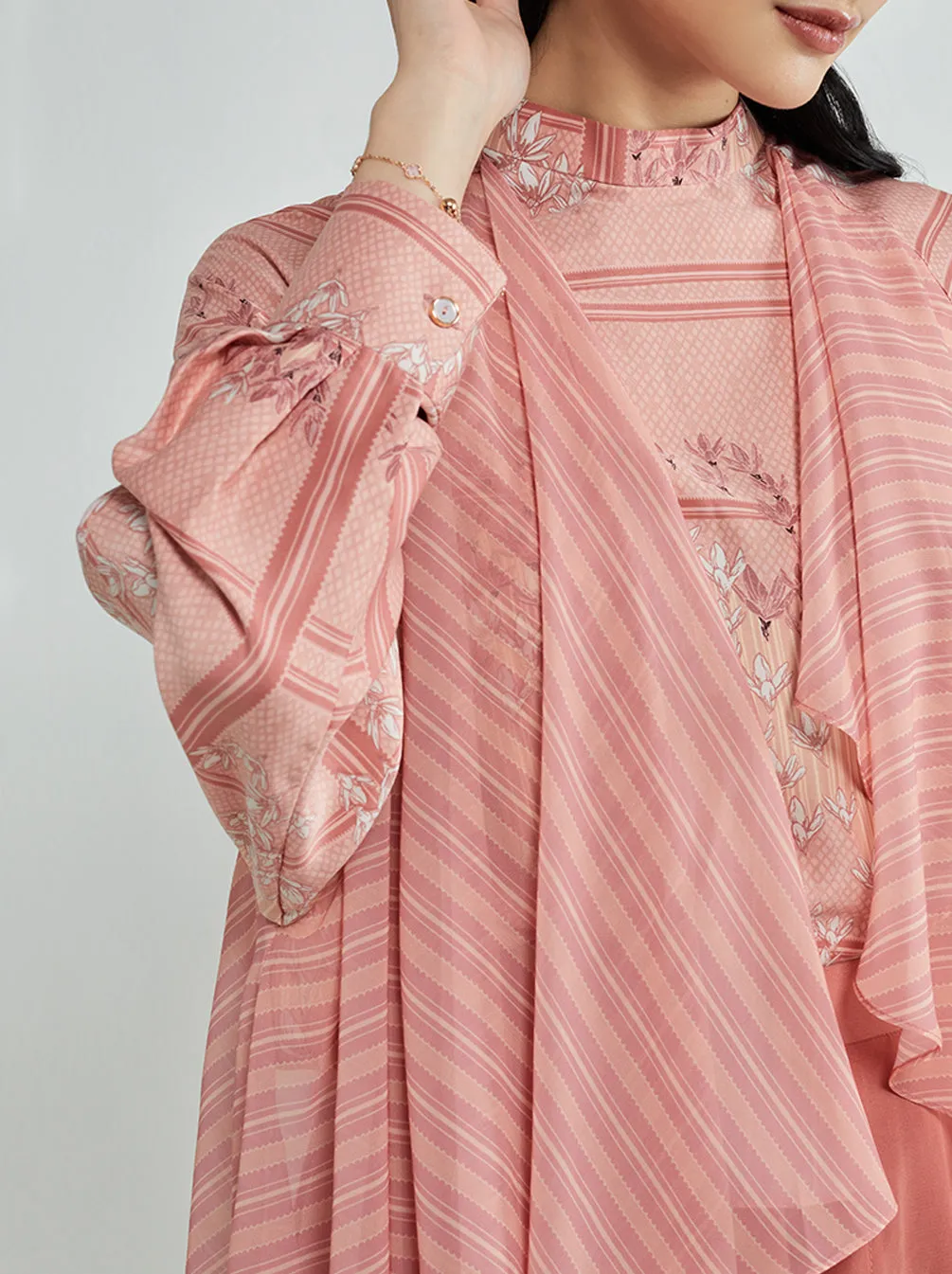 ELIZA LAYERED TUNIC SUNSET BLUSH