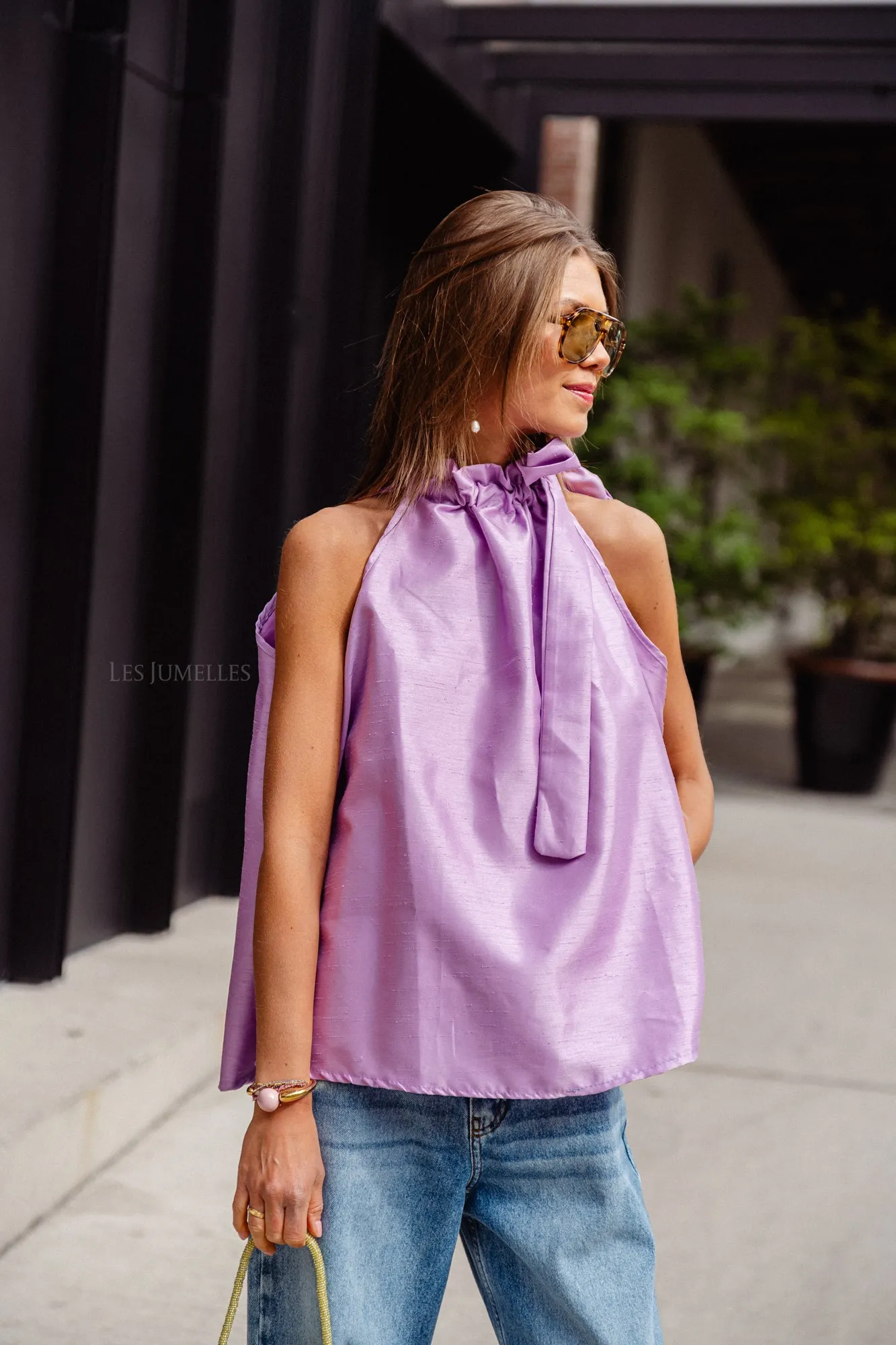 Ella halterneck top lilac