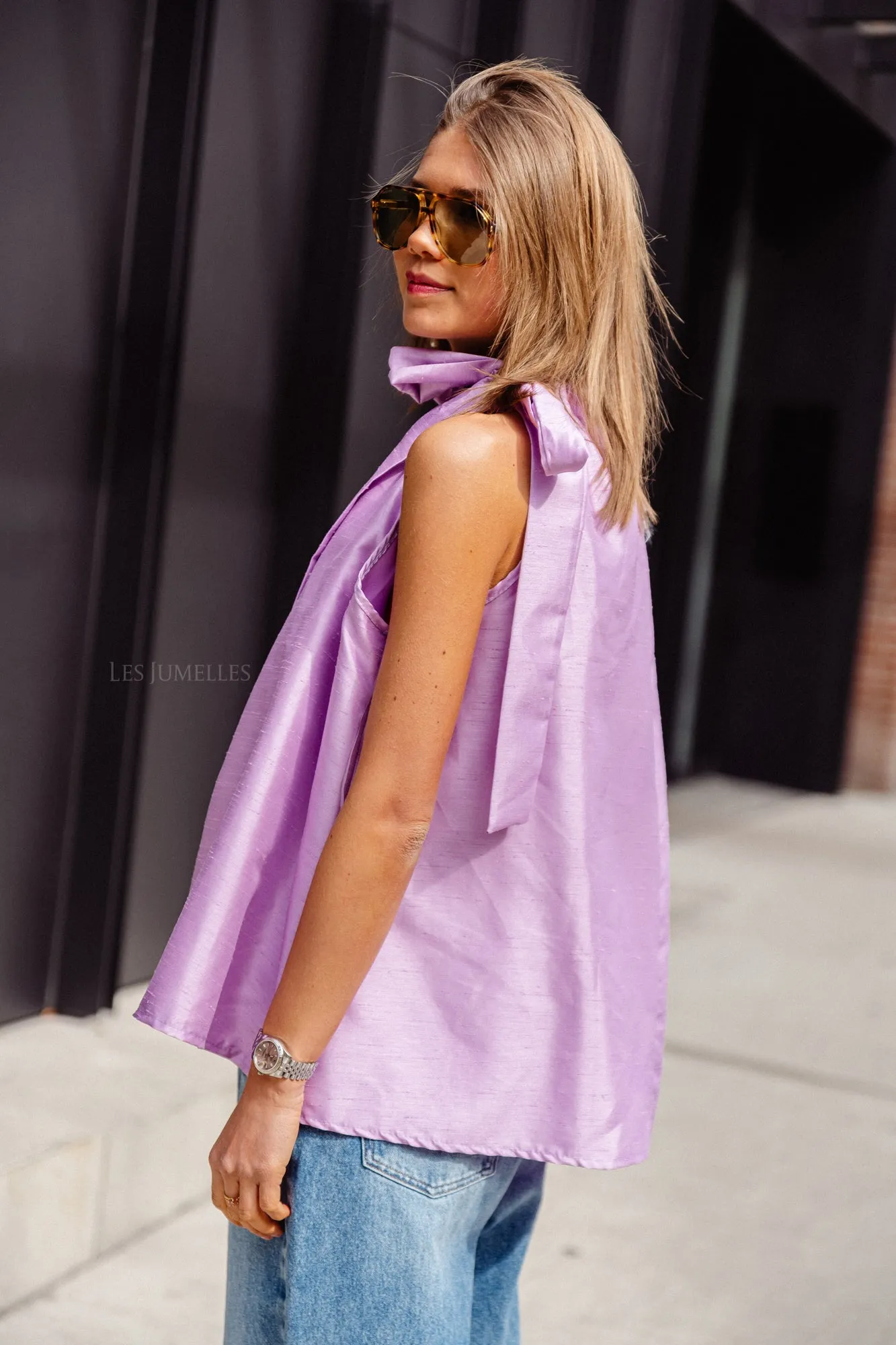 Ella halterneck top lilac