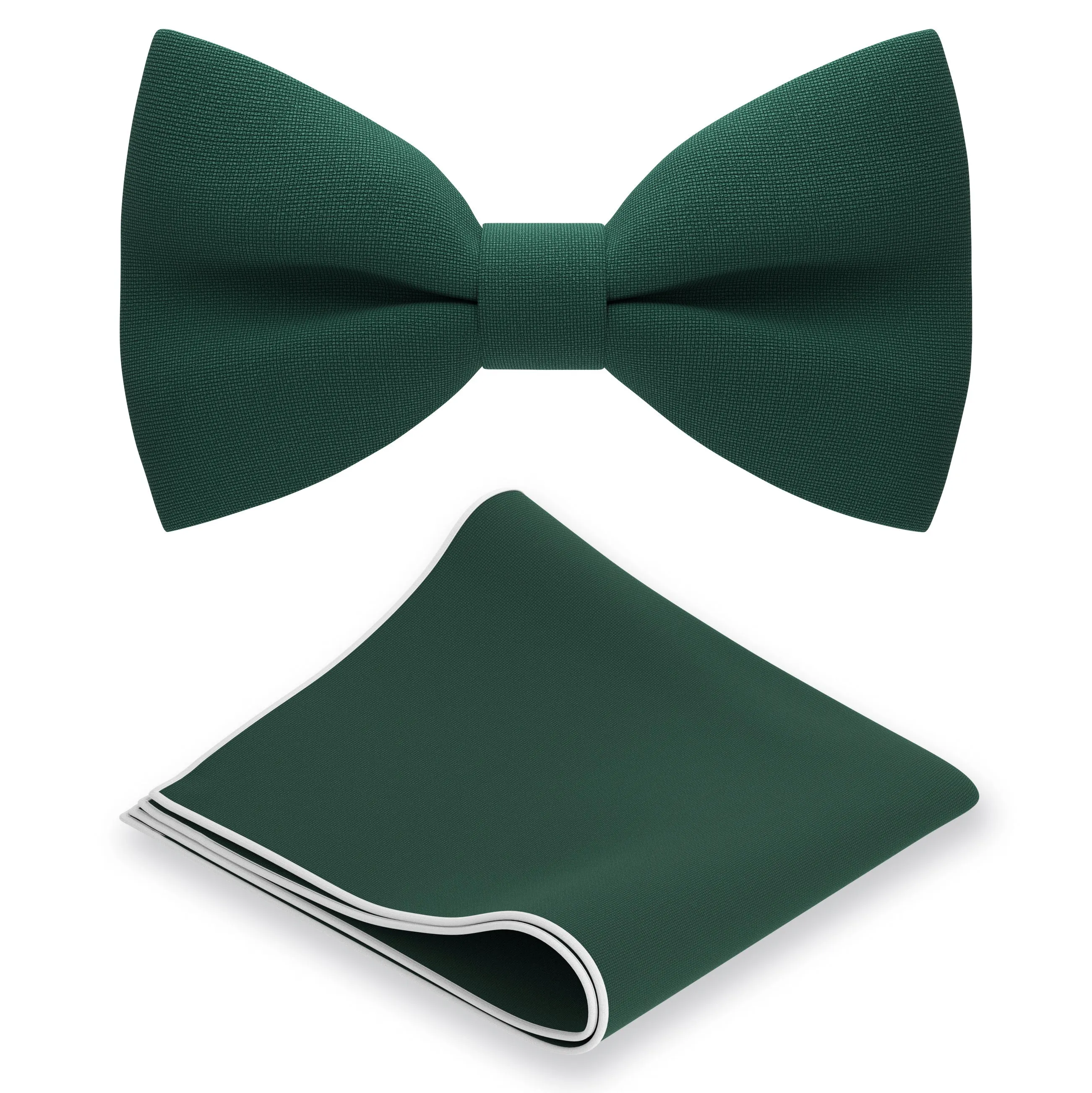 Emerald Green Bow Tie with Handkerchief Set