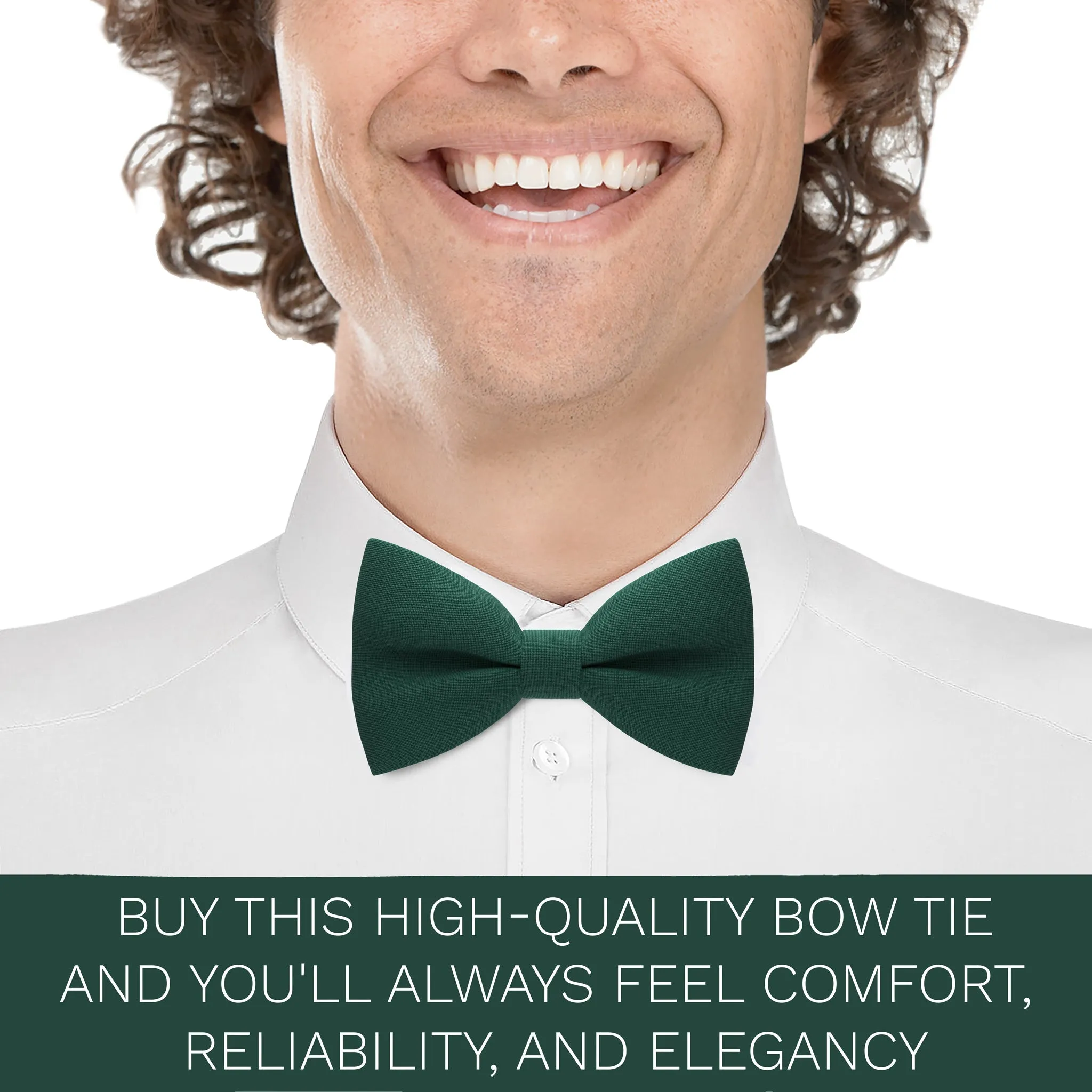 Emerald Green Bow Tie with Handkerchief Set