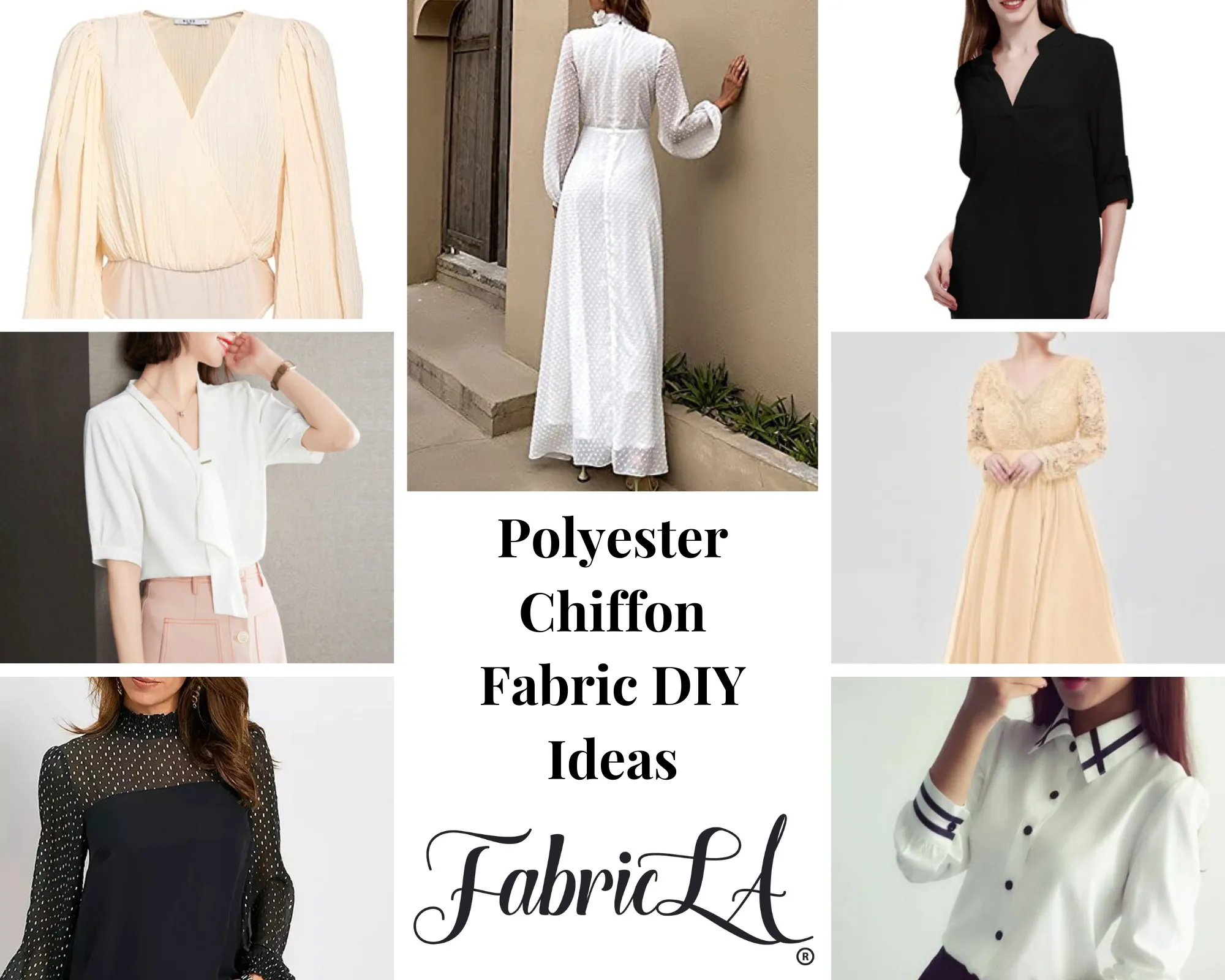 FabricLA Hi Multi Chiffon Fabric | Ivory