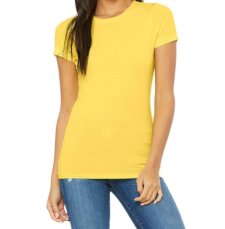 Fashion round neck women blank shirt