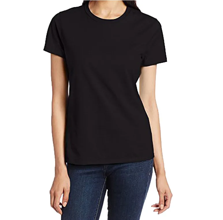 Fashion round neck women blank shirt