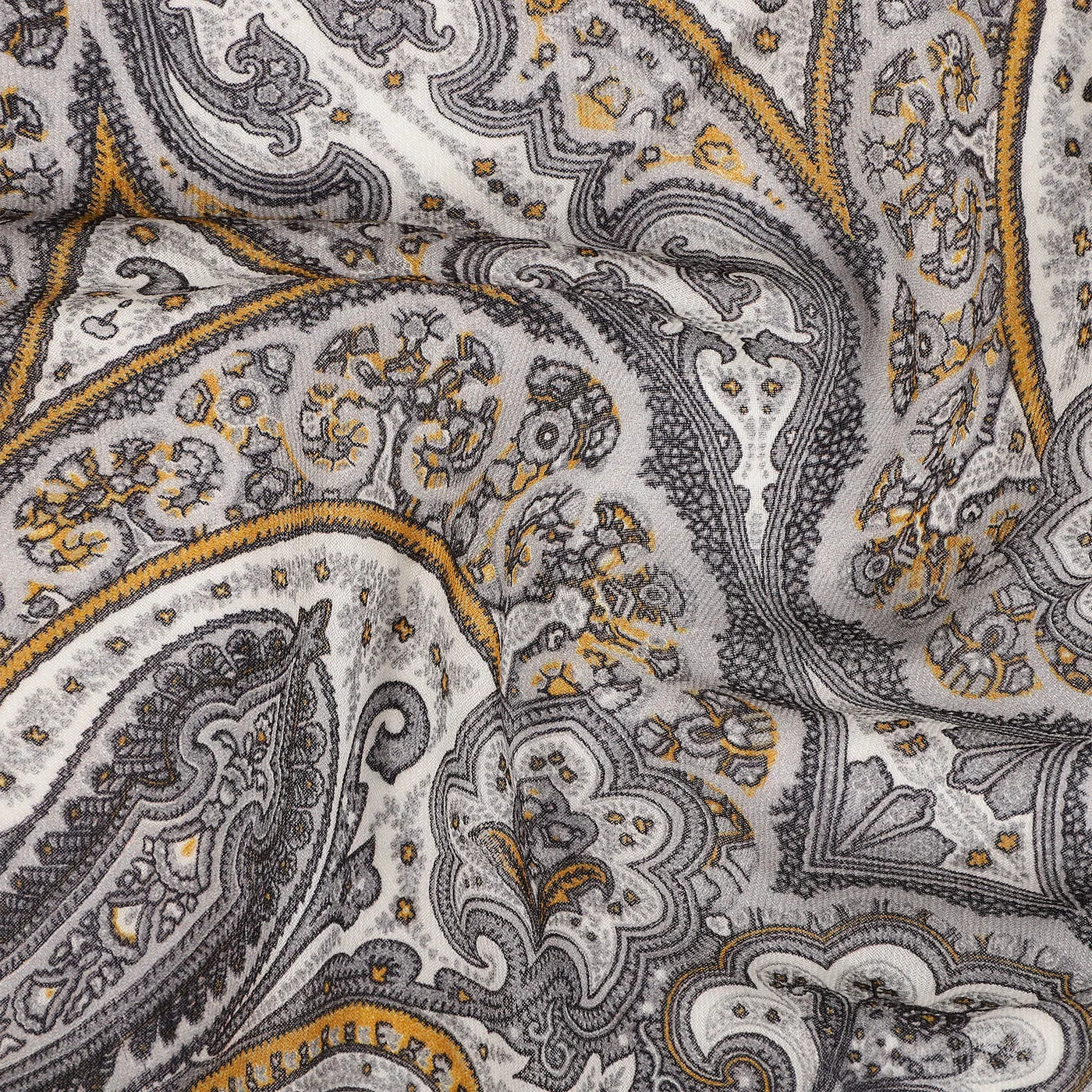 Flora Pure Wool Paisley Printed Shawl