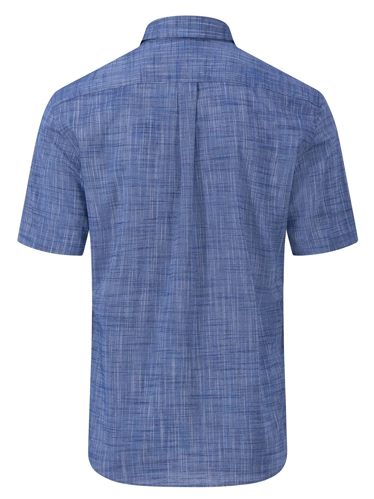 FYNCH HATTON Short-Sleeve Shirt - Men's Slub Cotton – Navy