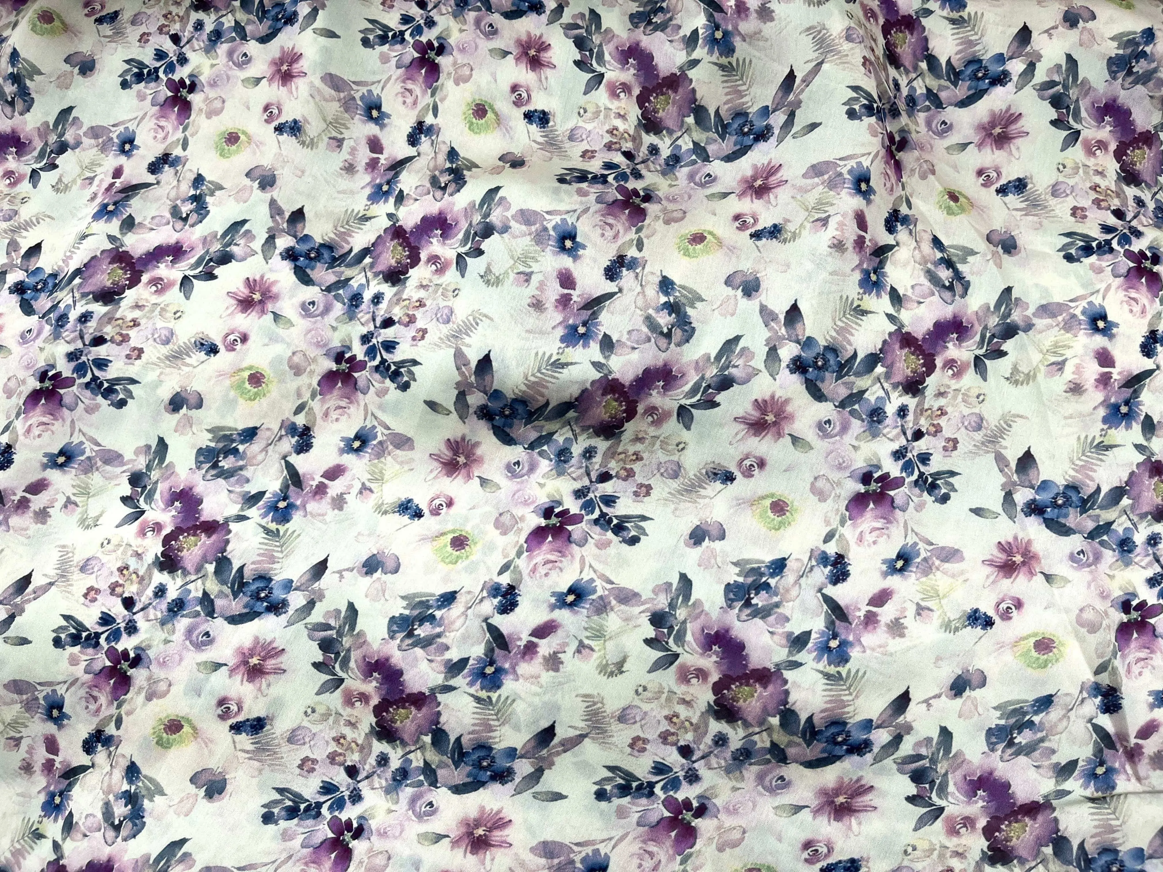 Gorgeous Floral - Printed Silky Satin Fabric