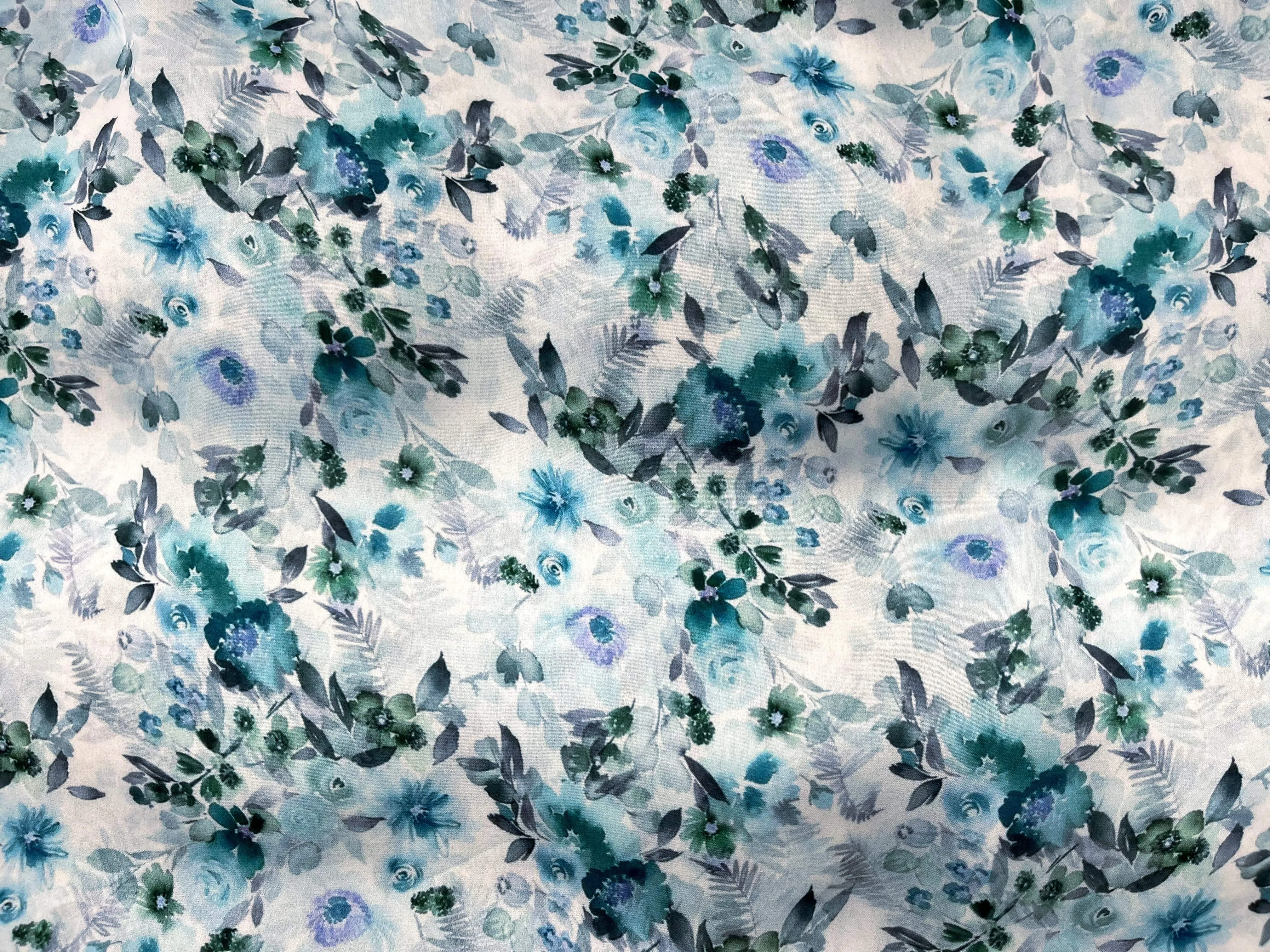 Gorgeous Floral - Printed Silky Satin Fabric