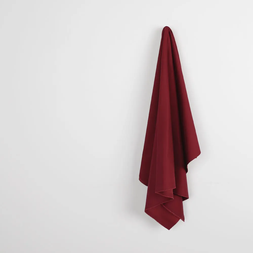 Heavyweight Stretch Cotton - Maroon (remnant)