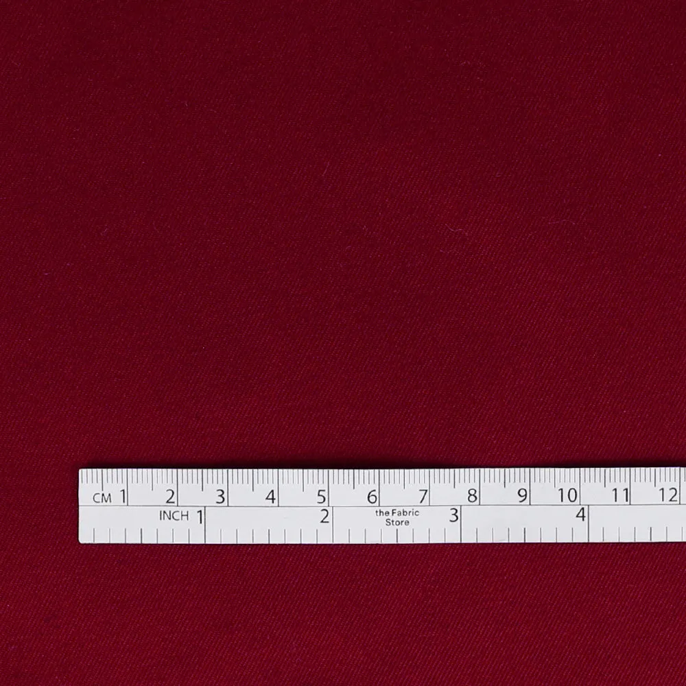 Heavyweight Stretch Cotton - Maroon (remnant)