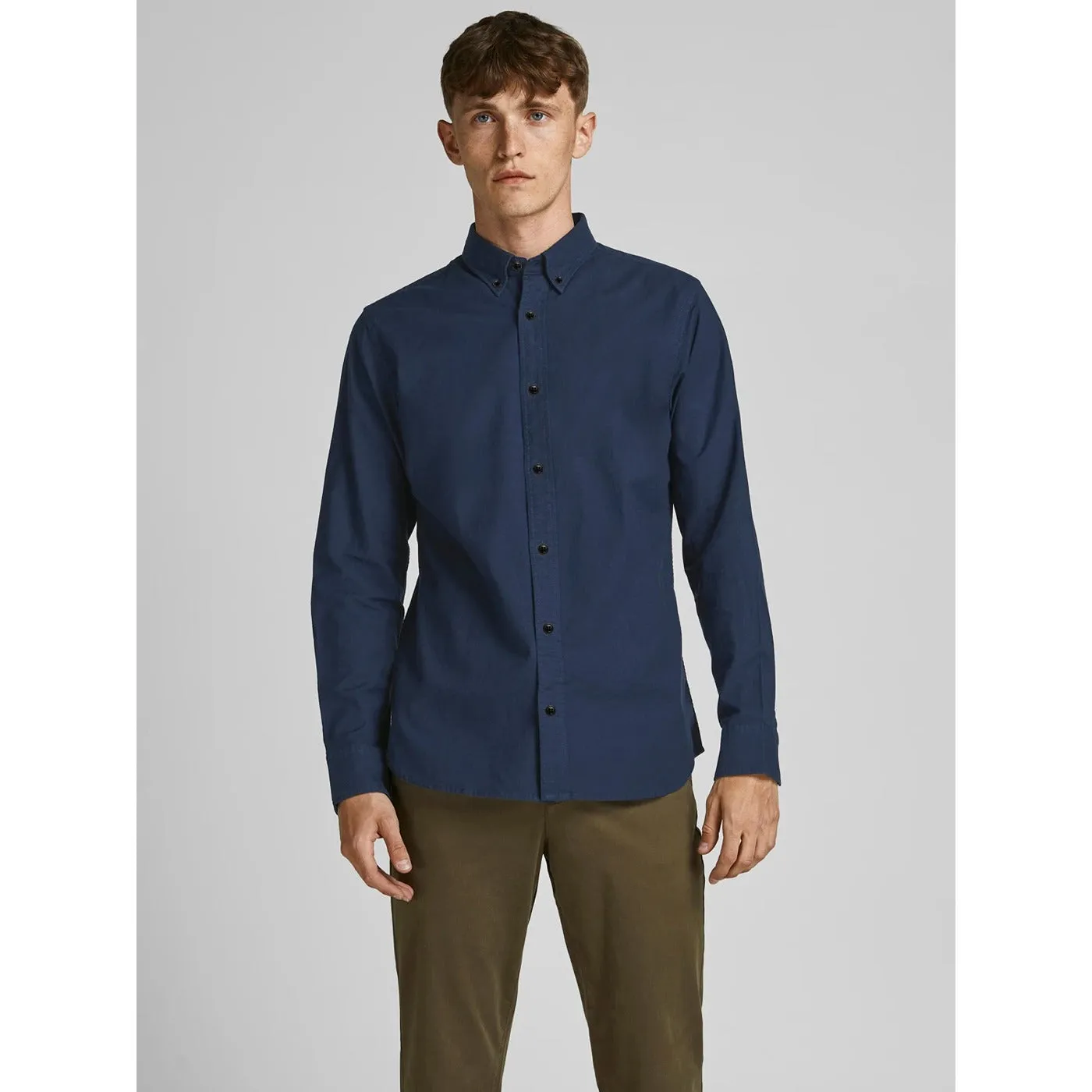 JJ Navy Blue Slim Fit Shirt