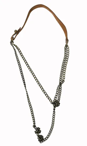 Jo Handbags Leather Chain Knotted Necklace