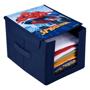 Kuber Industries Marvel Spider Man Wardrobe Organizer | Shirt Stacker Closet Organizer | Shirts and Clothing Organizer | Foldable Storage Boxes | Shelf Organizer | Shirt Stacker Bag | Navy Blue